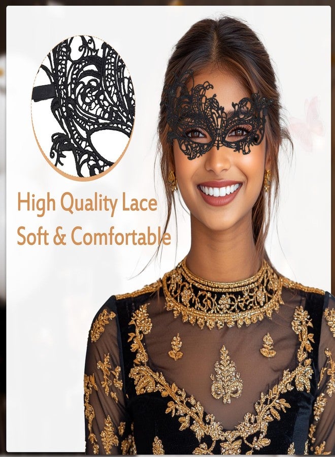 TecoKart® 4 Pcs Masquerade Mask for Women and Men - Eye Mask for Party, Proms, Venetian, Mardi Gras and Halloween - Image 4